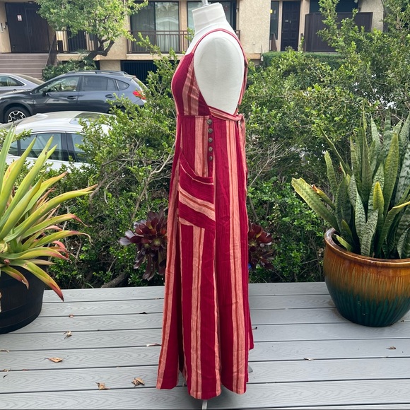 FREE PEOPLE Chante Cotton Crisscross Maxi Dress New With Tags Size Small - Picture 4 of 11